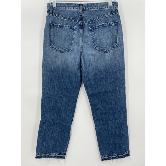J BRAND Wynne Crop Straight Leg High Rise Button Fly Raw Hem Jeans Size 27 - Picture 6 of 10